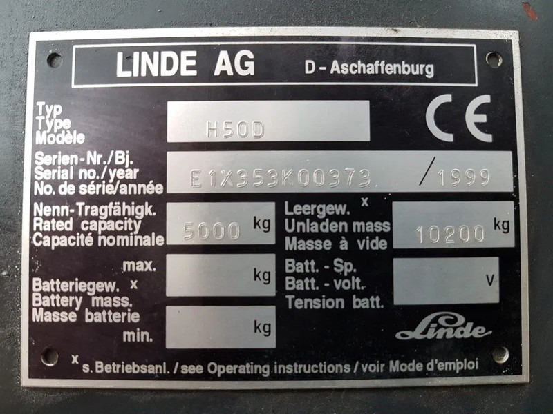 Linde H50D 5 ton Diesel Duplex Sideshift Positioner Heftruck - Xe nâng diesel: hình 4 Linde H50D 5 ton Diesel Duplex Sideshift Positioner Heftruck - Xe nâng diesel: hình 4
