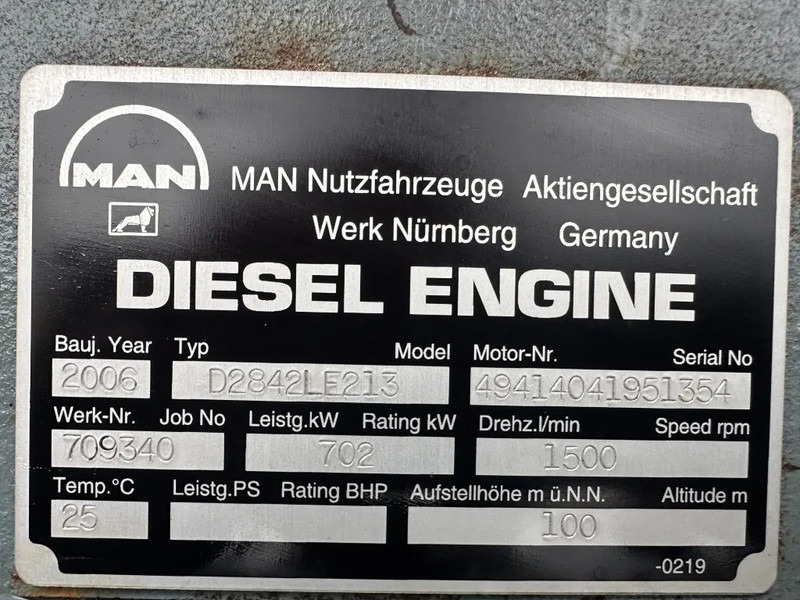 MAN MAN D2842 LE 213 met Leroy Somer 800 kVA Silent generatorset as New ! 410 hours ! - Bộ phát điện: hình 3 MAN MAN D2842 LE 213 met Leroy Somer 800 kVA Silent generatorset as New ! 410 hours ! - Bộ phát điện: hình 3
