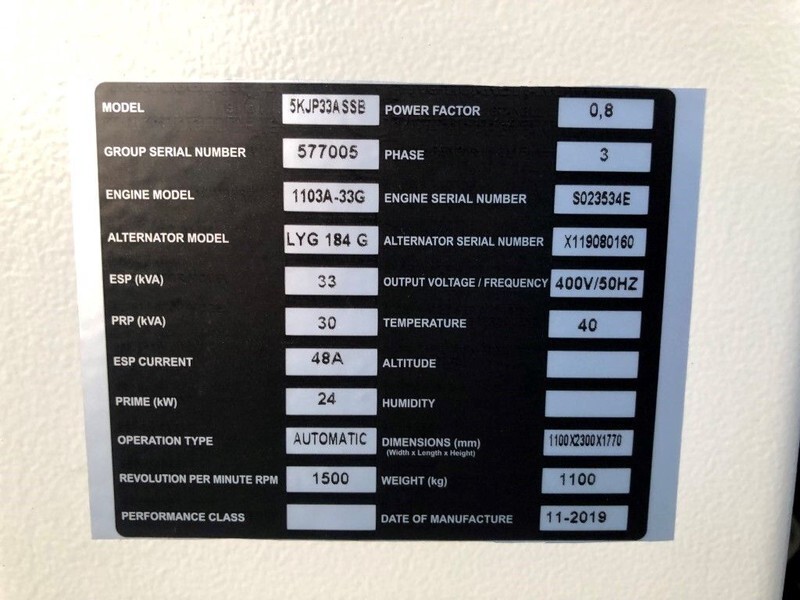 Perkins 33 kVA Supersilent generatorset - Bộ phát điện: hình 5 Perkins 33 kVA Supersilent generatorset - Bộ phát điện: hình 5