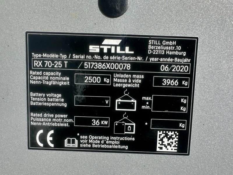 Still RX70-25 T 2.5 ton Duplex Sideshift LPG Heftruck 2020 - Xe nâng gas: hình 3 Still RX70-25 T 2.5 ton Duplex Sideshift LPG Heftruck 2020 - Xe nâng gas: hình 3
