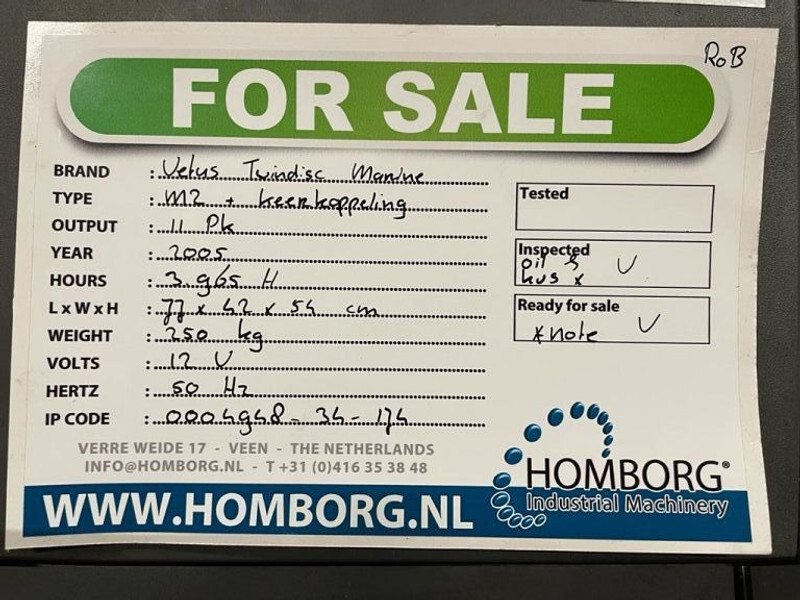 Động cơ Vetus M2 Vetus 11 PK Marine Diesel motor Twindisc Keerkoppeling: hình 9