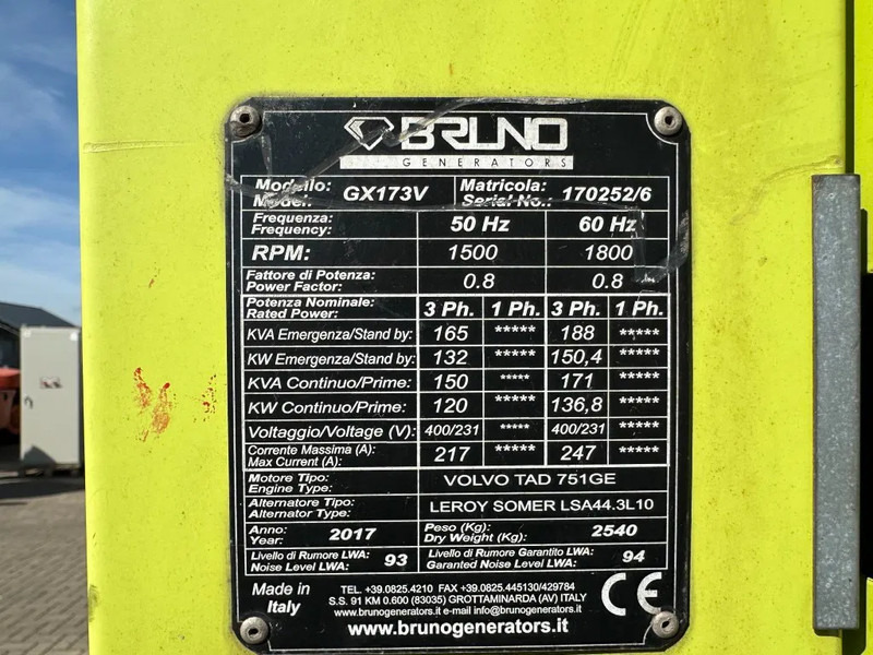 Volvo TAD 753 GE Bruno Leroy Somer 165 kVA Silent Rental generatorset - Bộ phát điện: hình 3 Volvo TAD 753 GE Bruno Leroy Somer 165 kVA Silent Rental generatorset - Bộ phát điện: hình 3
