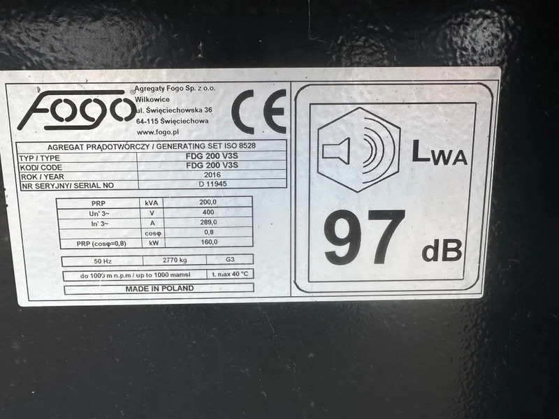 Volvo TAD 753 GE Fogo 200 kVA Silent generatorset 2016 - Bộ phát điện: hình 5 Volvo TAD 753 GE Fogo 200 kVA Silent generatorset 2016 - Bộ phát điện: hình 5