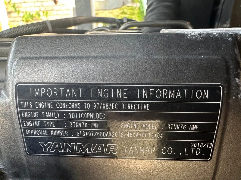 Yanmar 3TNV76-HMF 20 kW / 27 PK Diesel Motor 2020 - Động cơ cho Thiết bị xử lý vật liệu: hình 3 Yanmar 3TNV76-HMF 20 kW / 27 PK Diesel Motor 2020 - Động cơ cho Thiết bị xử lý vật liệu: hình 3