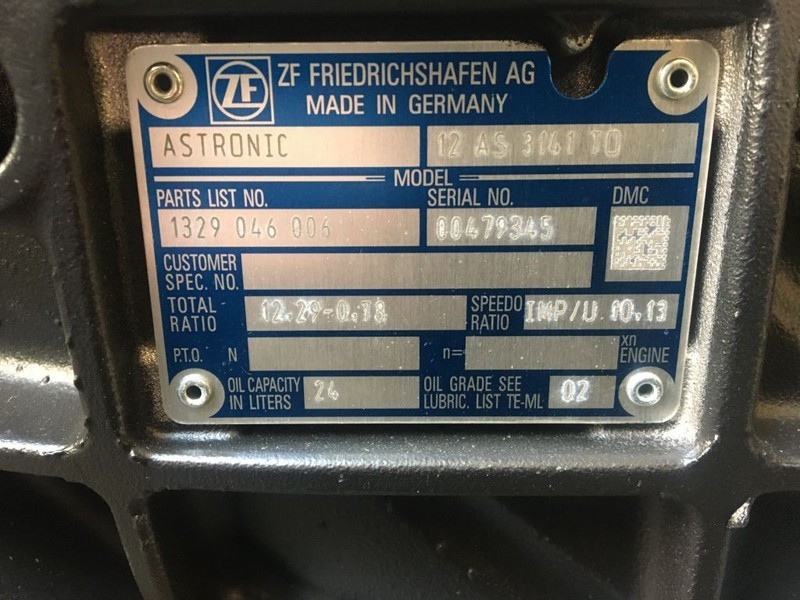DAF Versnellingsbak ZF 12 AS 3141 TO 12,29 - 0,78 INTARDER - Hộp số: hình 3 DAF Versnellingsbak ZF 12 AS 3141 TO 12,29 - 0,78 INTARDER - Hộp số: hình 3