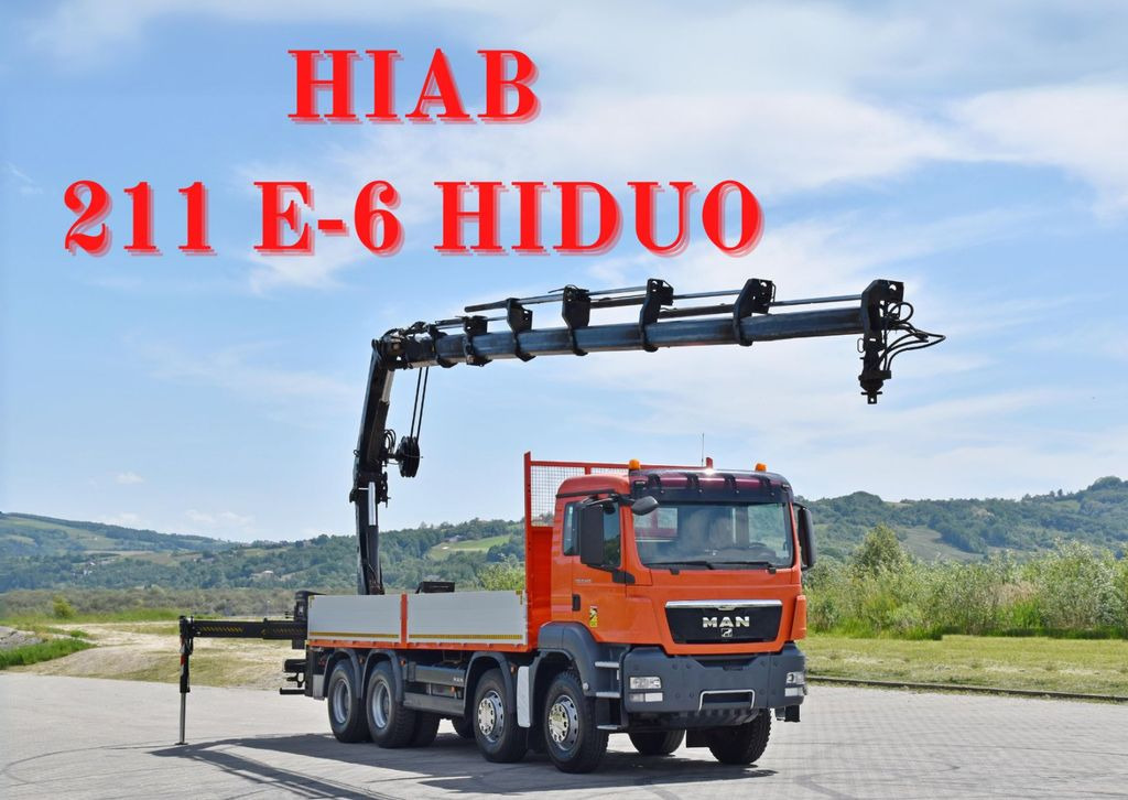 MAN TGS 35.440 * HIAB 211 E-6 HIDUO +FUNK / 8x4 - Xe cẩu tự hành, Xe tải thùng lửng/ Phẳng: hình 1 MAN TGS 35.440 * HIAB 211 E-6 HIDUO +FUNK / 8x4 - Xe cẩu tự hành, Xe tải thùng lửng/ Phẳng: hình 1