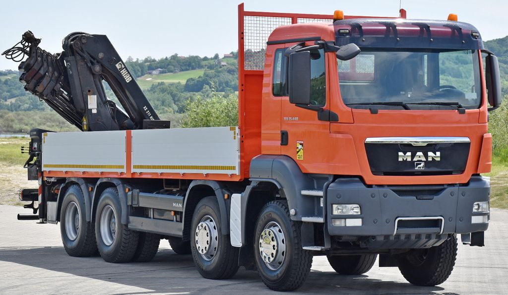 MAN TGS 35.440 * HIAB 211 E-6 HIDUO +FUNK / 8x4 - Xe cẩu tự hành, Xe tải thùng lửng/ Phẳng: hình 3 MAN TGS 35.440 * HIAB 211 E-6 HIDUO +FUNK / 8x4 - Xe cẩu tự hành, Xe tải thùng lửng/ Phẳng: hình 3
