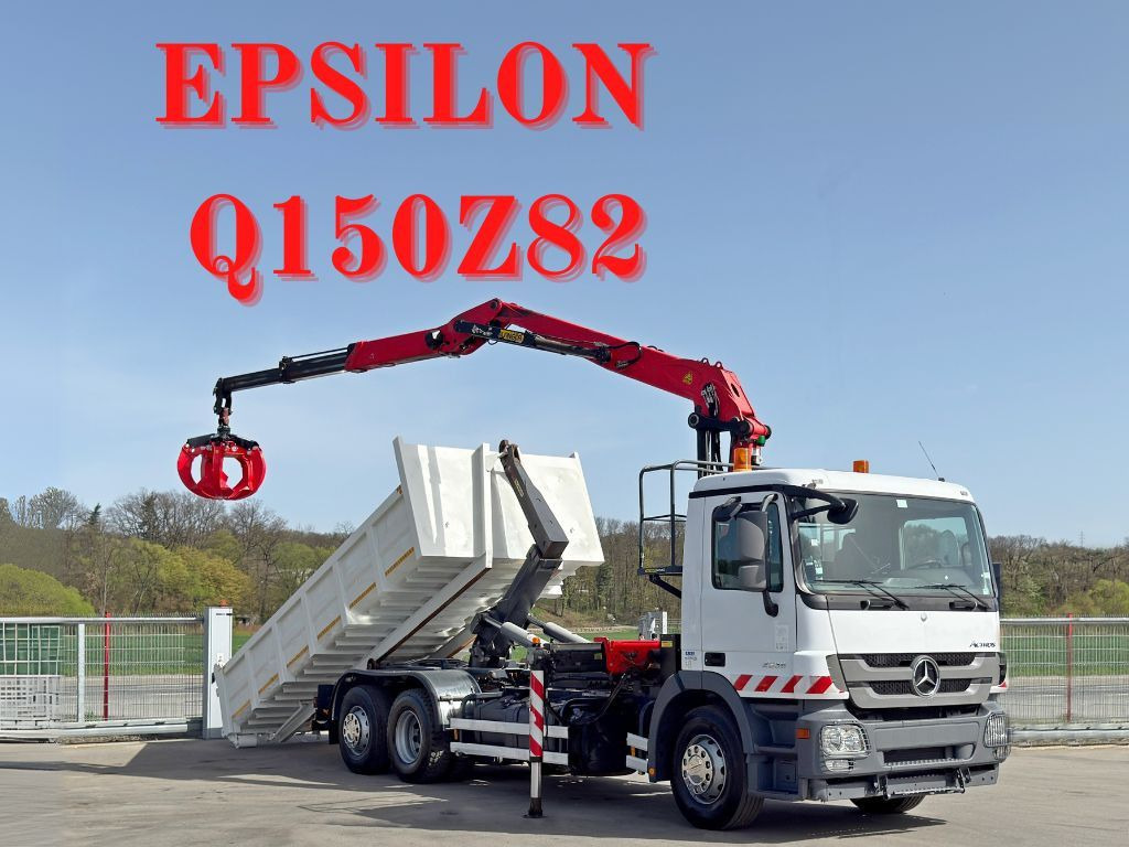 Mercedes-Benz ACTROS 2536 * Abrollkipper + EPSILON Q150Z82 - Xe tải nâng móc: hình 1 Mercedes-Benz ACTROS 2536 * Abrollkipper + EPSILON Q150Z82 - Xe tải nâng móc: hình 1