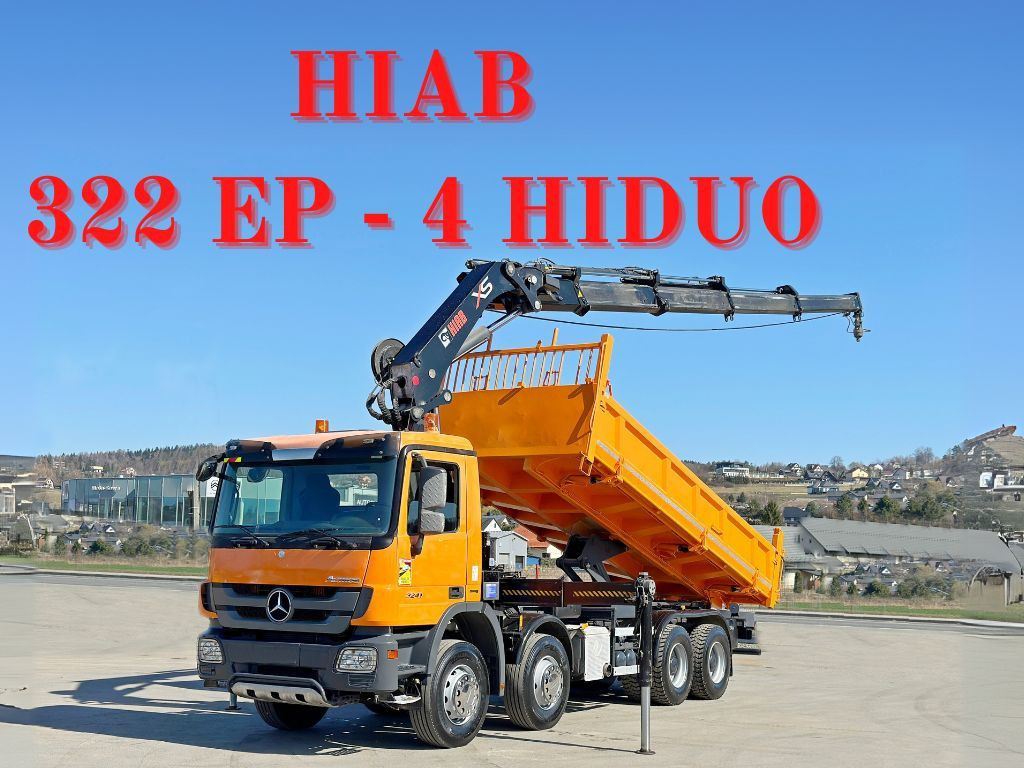 Mercedes-Benz ACTROS 3241 * HIAB 322 EP-4 HIDUO + FUNK / 8x4 - Xe ben, Xe cẩu tự hành: hình 1 Mercedes-Benz ACTROS 3241 * HIAB 322 EP-4 HIDUO + FUNK / 8x4 - Xe ben, Xe cẩu tự hành: hình 1