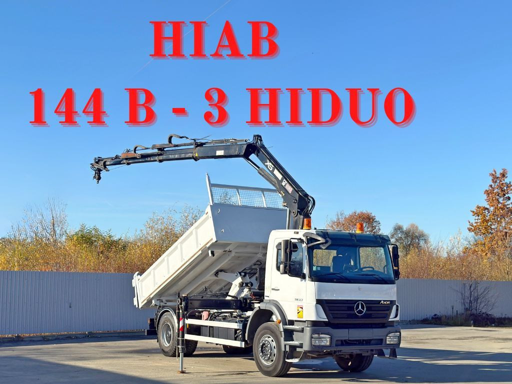 Mercedes-Benz AXOR 1833 * HIAB 144 B - 3 HIDUO + FUNK * TOP - Xe ben, Xe cẩu tự hành: hình 1 Mercedes-Benz AXOR 1833 * HIAB 144 B - 3 HIDUO + FUNK * TOP - Xe ben, Xe cẩu tự hành: hình 1
