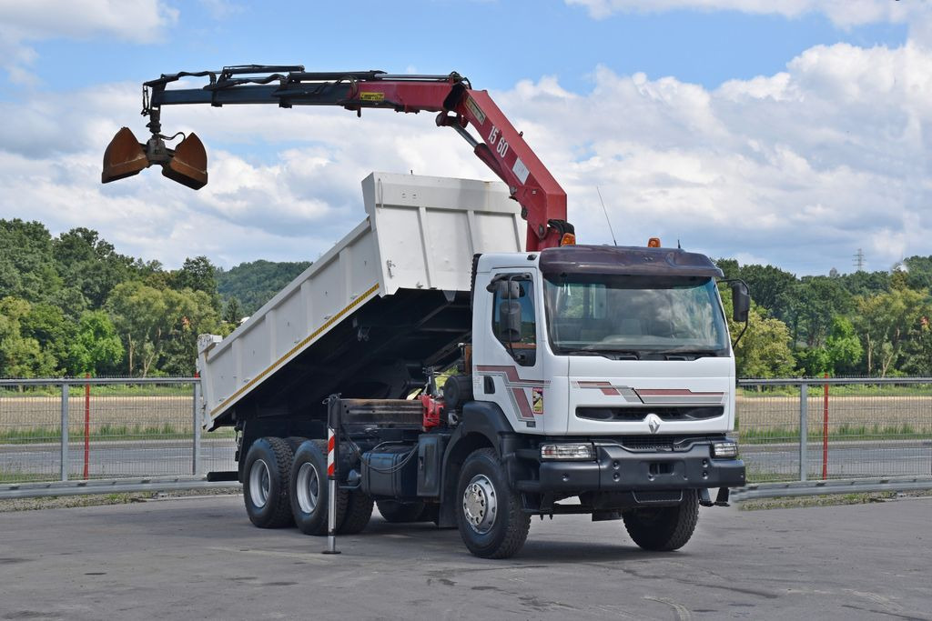 Renault KERAX 420 DXI* HMF 1563 K3 + FUNK/6x4 - Xe cẩu tự hành, Xe ben: hình 2 Renault KERAX 420 DXI* HMF 1563 K3 + FUNK/6x4 - Xe cẩu tự hành, Xe ben: hình 2