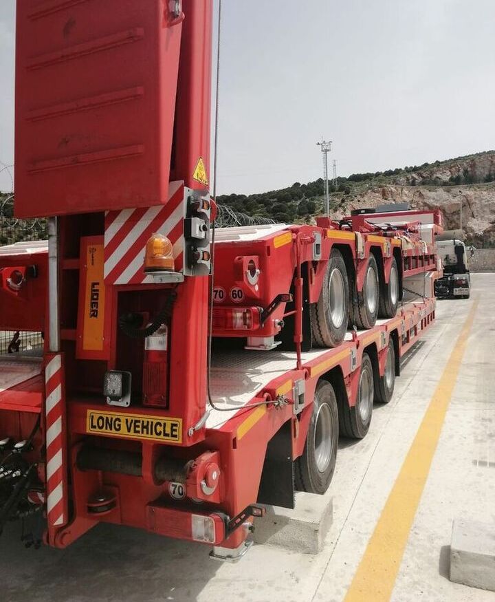 Sơ mi rơ moóc thùng thấp để vận chuyển máy móc nặng mới LIDER 2025  READY IN STOCK 50 TONS CAPACITY LOWBED: hình 8