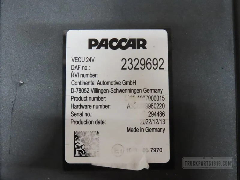 DAF 2329692 VECU Regeleenheid - ECU cho Xe tải: hình 2 DAF 2329692 VECU Regeleenheid - ECU cho Xe tải: hình 2