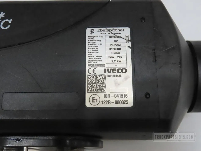 Iveco Heating, Ventilation & AC Standkachel Iveco - Cấp nhiệt/ Thông gió cho Xe tải: hình 2 Iveco Heating, Ventilation & AC Standkachel Iveco - Cấp nhiệt/ Thông gió cho Xe tải: hình 2
