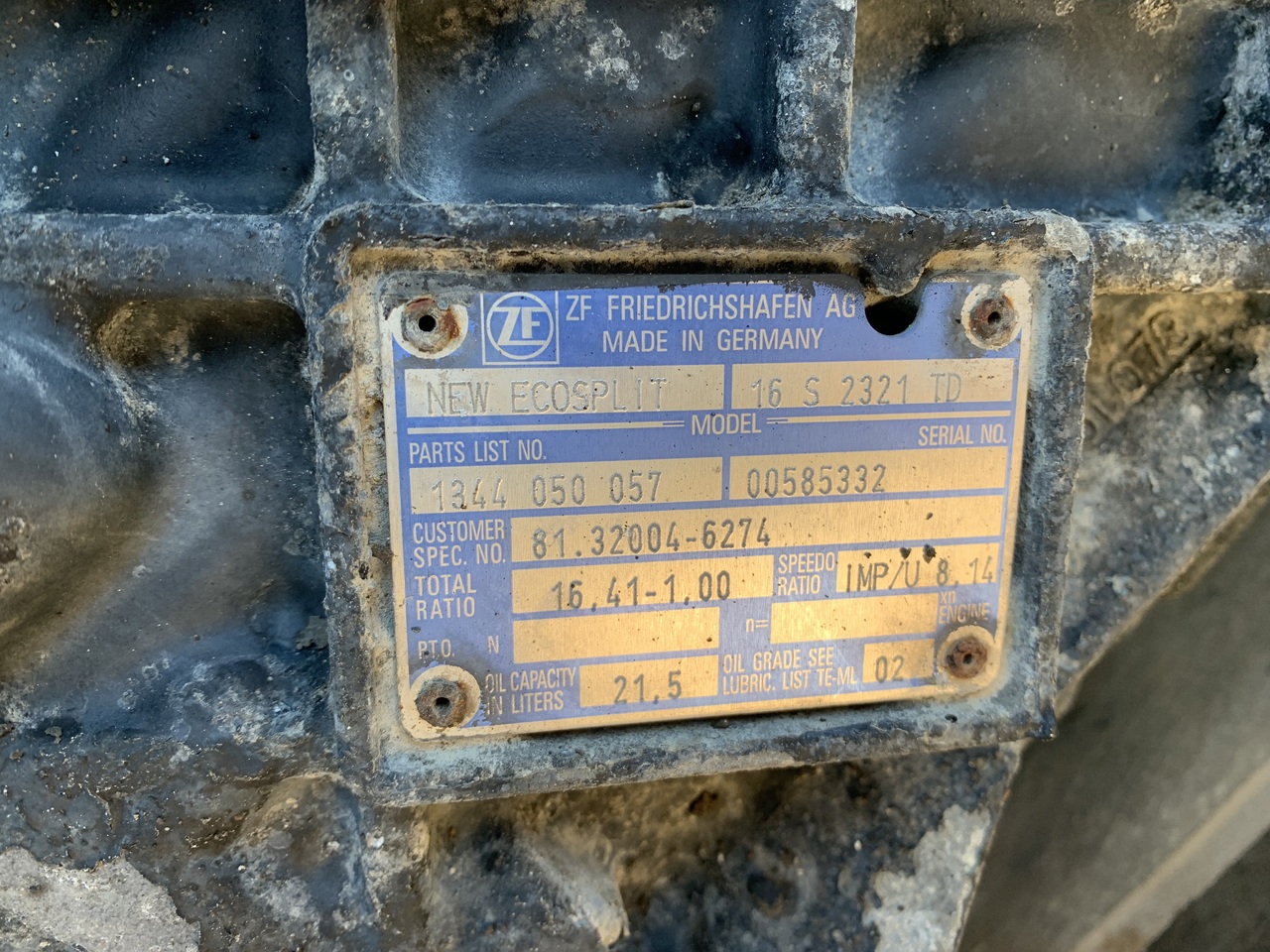 GEARBOX MAN TGX ZF16S2321 TD (WITH INTARTER) - Hộp số và các bộ phận cho Xe tải: hình 3 GEARBOX MAN TGX ZF16S2321 TD (WITH INTARTER) - Hộp số và các bộ phận cho Xe tải: hình 3