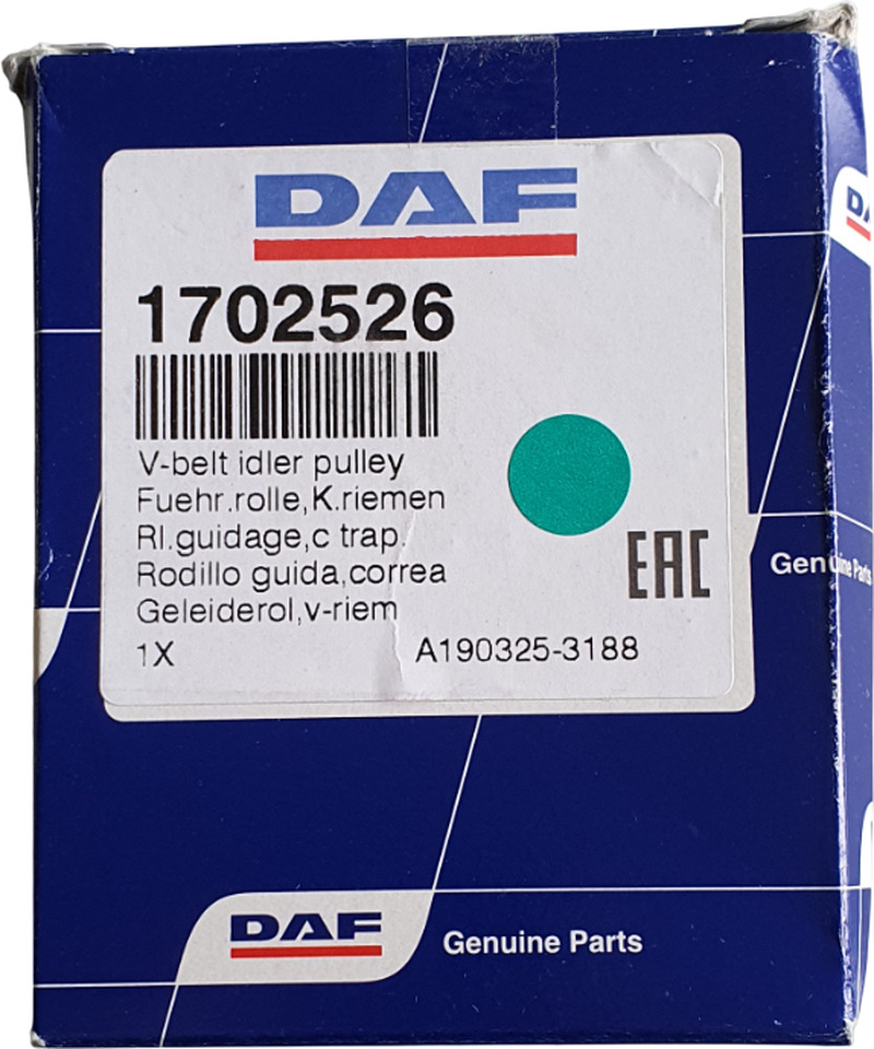 DAF SPANROL MET POLY-V RIEMSET 8-RIB (8PK) | 1706837 - Bi tăng dây curoa cho Xe tải: hình 3 DAF SPANROL MET POLY-V RIEMSET 8-RIB (8PK) | 1706837 - Bi tăng dây curoa cho Xe tải: hình 3