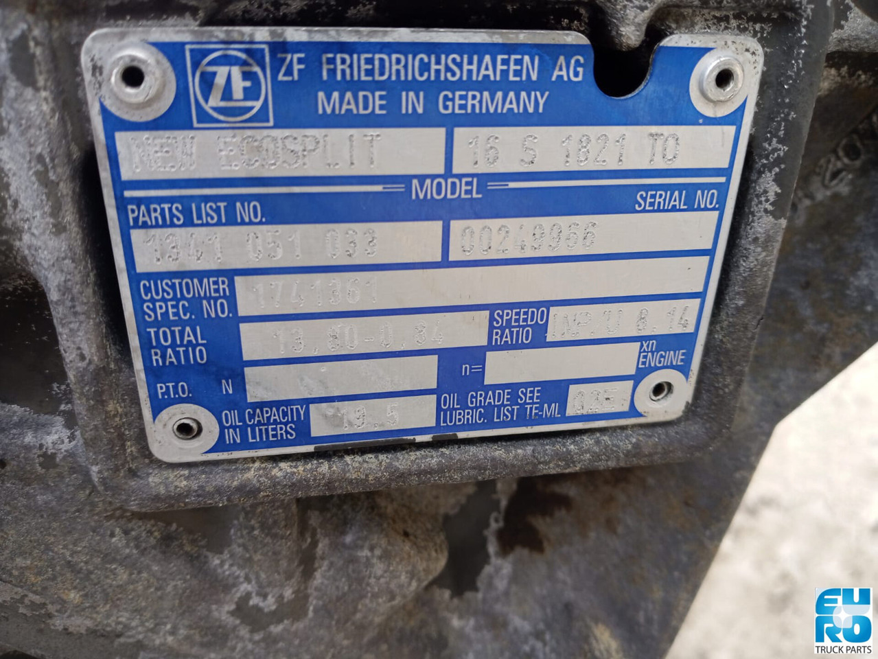 DAF ZF VERSNELLINGSBAK GEBRUIKT ZF16S1821TO MET RETARDER IT ECOSPLIT 6085005044 000242 - Hộp số cho Xe tải: hình 3 DAF ZF VERSNELLINGSBAK GEBRUIKT ZF16S1821TO MET RETARDER IT ECOSPLIT 6085005044 000242 - Hộp số cho Xe tải: hình 3