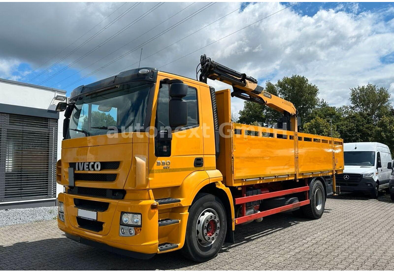 Iveco Stralis 330 - Flatbed truck + crane - Xe tải thùng lửng/ Phẳng, Xe cẩu tự hành: hình 1 Iveco Stralis 330 - Flatbed truck + crane - Xe tải thùng lửng/ Phẳng, Xe cẩu tự hành: hình 1