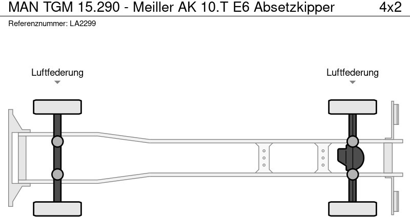 Xe tải chở thùng nhỏ MAN TGM 15.290 - Meiller AK 10.T E6 Absetzkipper: hình 14