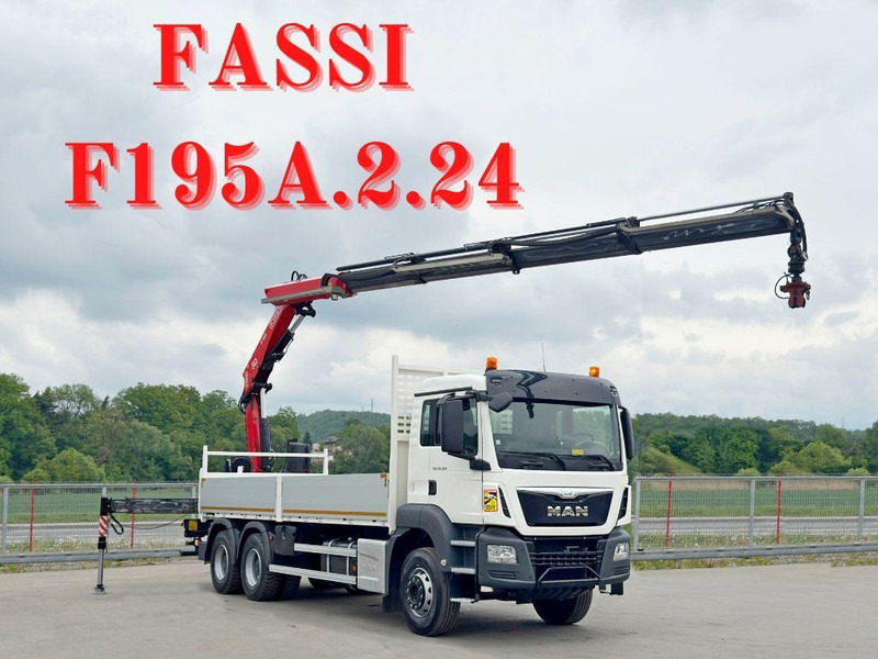 MAN TGS 26.360* FASSI F195A.2.24 / FUNK * 6x4 * TOP - Xe tải thùng lửng/ Phẳng, Xe cẩu tự hành: hình 1 MAN TGS 26.360* FASSI F195A.2.24 / FUNK * 6x4 * TOP - Xe tải thùng lửng/ Phẳng, Xe cẩu tự hành: hình 1