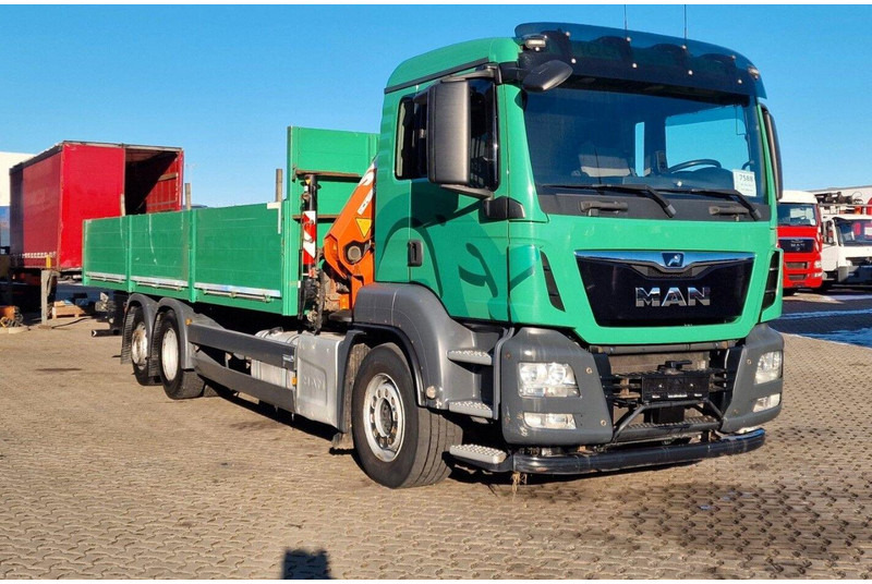 MAN TGS 26.460 6X2 Flatbed + Crane Atlas 172.3E-A4 + RC - Xe tải thùng lửng/ Phẳng, Xe cẩu tự hành: hình 1 MAN TGS 26.460 6X2 Flatbed + Crane Atlas 172.3E-A4 + RC - Xe tải thùng lửng/ Phẳng, Xe cẩu tự hành: hình 1