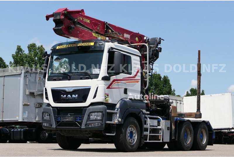 MAN TGS 33.500 - Timper truck+crane - Xe chở gỗ, Xe cẩu tự hành: hình 1 MAN TGS 33.500 - Timper truck+crane - Xe chở gỗ, Xe cẩu tự hành: hình 1