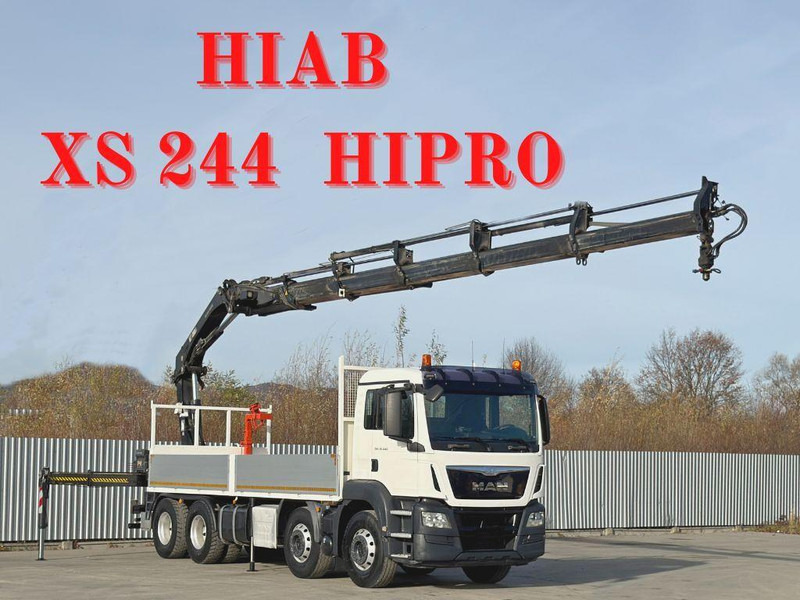MAN TGS 35.440 * HIAB XS 244 HIPRO +FUNK / 8x4 - Xe tải thùng lửng/ Phẳng, Xe cẩu tự hành: hình 1 MAN TGS 35.440 * HIAB XS 244 HIPRO +FUNK / 8x4 - Xe tải thùng lửng/ Phẳng, Xe cẩu tự hành: hình 1