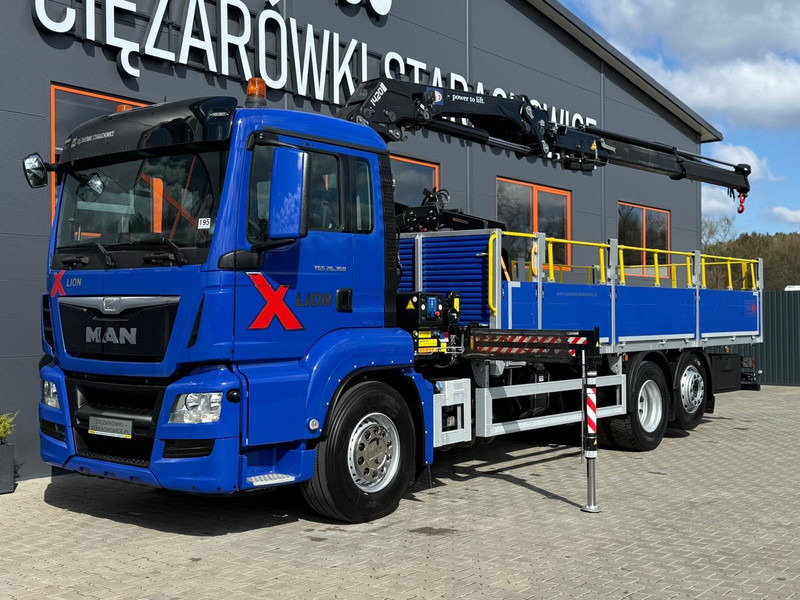 MAN TGS TGX 26.360 / E6 / 143tys km !!! skrzynia + żuraw HMF / manua - Xe tải thùng lửng/ Phẳng, Xe cẩu tự hành: hình 1 MAN TGS TGX 26.360 / E6 / 143tys km !!! skrzynia + żuraw HMF / manua - Xe tải thùng lửng/ Phẳng, Xe cẩu tự hành: hình 1
