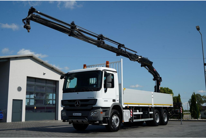 Mercedes-Benz ACTROS 2636 / 6x4 / SKRZYNIOWY 7 M + HDS HIAB - WYSÓW 12,6 M / - Xe tải thùng lửng/ Phẳng, Xe cẩu tự hành: hình 1 Mercedes-Benz ACTROS 2636 / 6x4 / SKRZYNIOWY 7 M + HDS HIAB - WYSÓW 12,6 M / - Xe tải thùng lửng/ Phẳng, Xe cẩu tự hành: hình 1