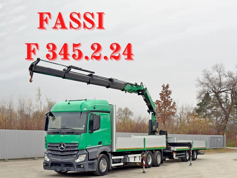 Mercedes-Benz ACTROS 2645 * FASSI F 345.24 + FUNK + Anhänger - Xe tải thùng lửng/ Phẳng, Xe cẩu tự hành: hình 1 Mercedes-Benz ACTROS 2645 * FASSI F 345.24 + FUNK + Anhänger - Xe tải thùng lửng/ Phẳng, Xe cẩu tự hành: hình 1