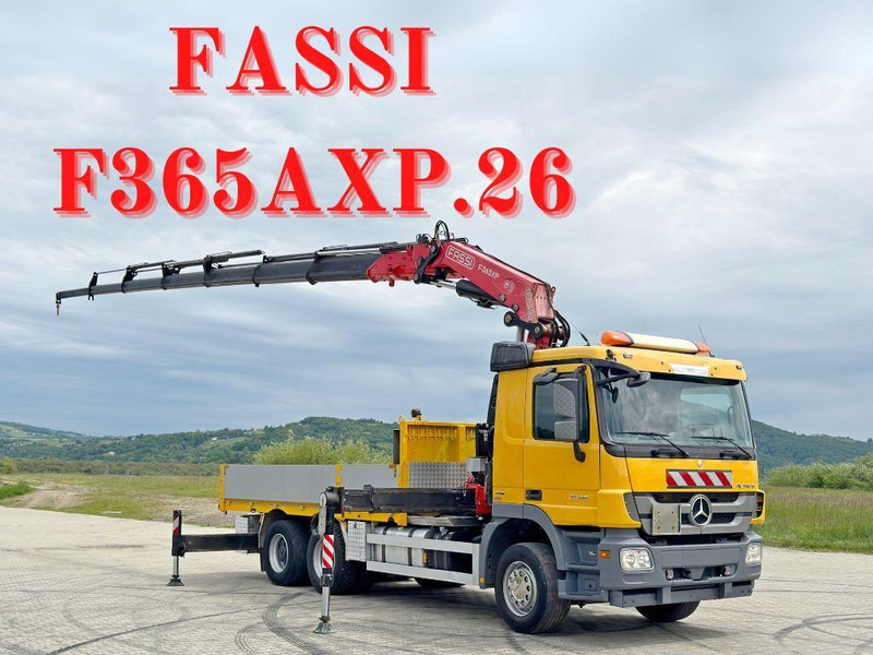 Mercedes-Benz ACTROS 2646 * FASSI F365AXP.26 + FUNK * 6x4 - Xe tải thùng lửng/ Phẳng, Xe cẩu tự hành: hình 1 Mercedes-Benz ACTROS 2646 * FASSI F365AXP.26 + FUNK * 6x4 - Xe tải thùng lửng/ Phẳng, Xe cẩu tự hành: hình 1