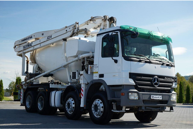 Mercedes-Benz ACTROS 3241 / POMPOGRUSZKA / 8X4 / BETONIARKA + POMPA SERMAC 3Z2 - Xe trộn bê tông: hình 1 Mercedes-Benz ACTROS 3241 / POMPOGRUSZKA / 8X4 / BETONIARKA + POMPA SERMAC 3Z2 - Xe trộn bê tông: hình 1