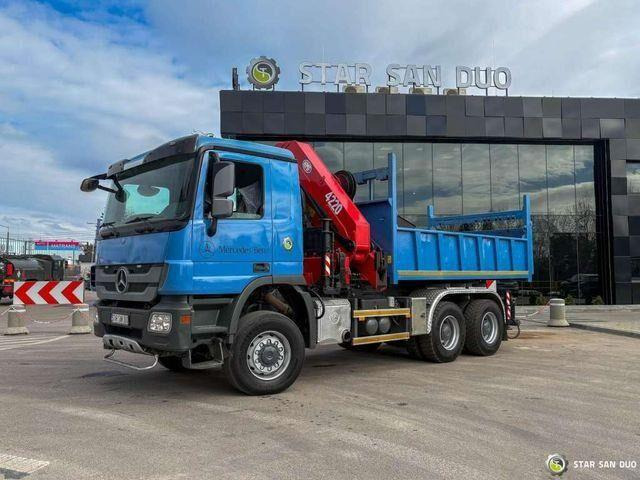 Xe ben, Xe cẩu tự hành Mercedes-Benz ACTROS 3341 6x6 HMF 4220 K4 CRANE KIPPER: hình 10