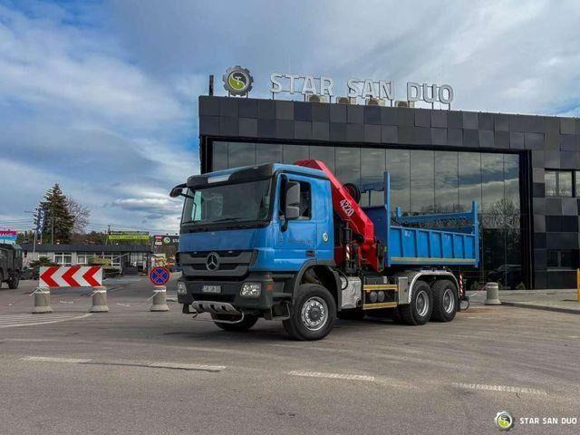 Xe ben, Xe cẩu tự hành Mercedes-Benz ACTROS 3341 6x6 HMF 4220 K4 CRANE KIPPER: hình 12