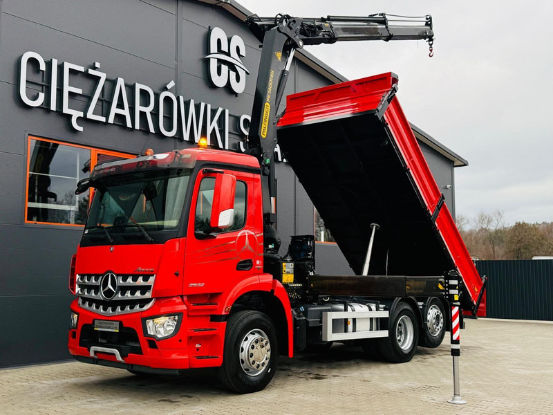 Mercedes-Benz AROCS 2532 // E6 // wywrotka 3-Stronna + PALFINGER PK 14001-EH / - Xe ben, Xe cẩu tự hành: hình 1 Mercedes-Benz AROCS 2532 // E6 // wywrotka 3-Stronna + PALFINGER PK 14001-EH / - Xe ben, Xe cẩu tự hành: hình 1