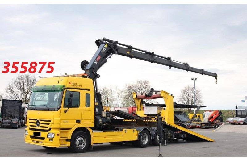 Mercedes-Benz Actros 2532 Vehicle transporter + crane Hiab 477EP-5 HiPro 6x2 - Xe tải chuyên chở tự động: hình 2 Mercedes-Benz Actros 2532 Vehicle transporter + crane Hiab 477EP-5 HiPro 6x2 - Xe tải chuyên chở tự động: hình 2