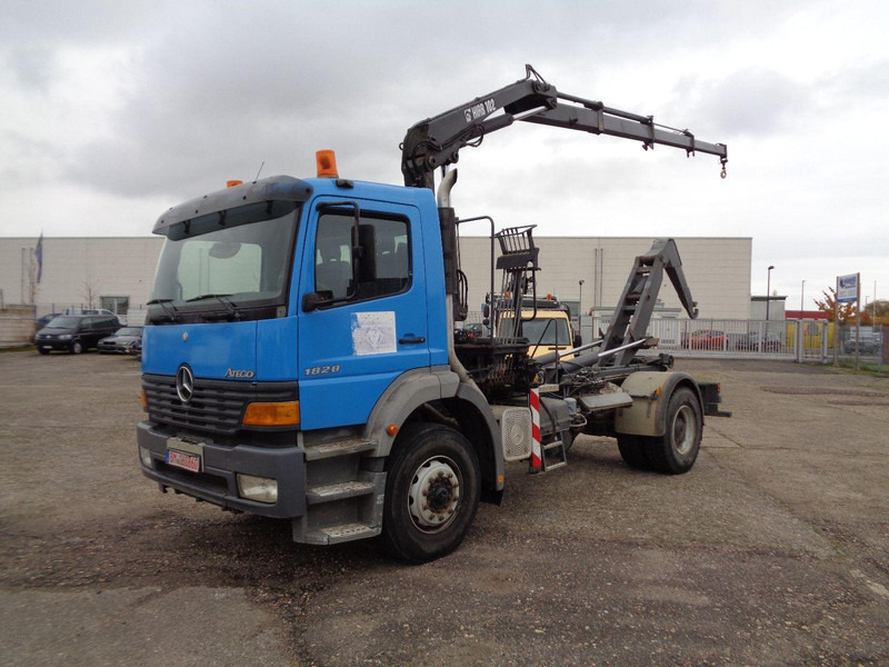 Mercedes-Benz Atego 1828 Hook lift truck + Crane Hiab 102 - Xe tải nâng móc, Xe cẩu tự hành: hình 1 Mercedes-Benz Atego 1828 Hook lift truck + Crane Hiab 102 - Xe tải nâng móc, Xe cẩu tự hành: hình 1