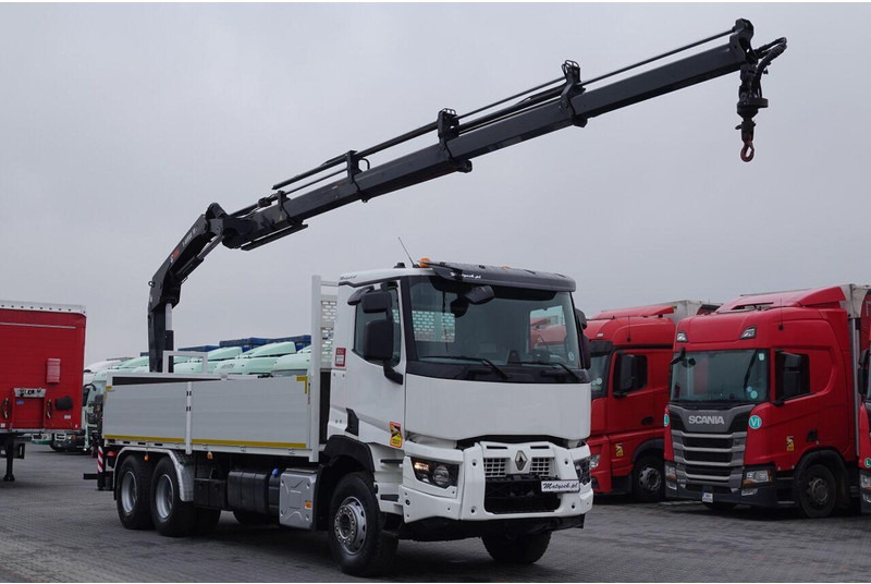 Renault C 380 / 6x4 / SKRZYNIOWY 6,6 m / + HDS HIAB 188 x-hiduo wysów: 1 - Xe tải thùng lửng/ Phẳng, Xe cẩu tự hành: hình 1 Renault C 380 / 6x4 / SKRZYNIOWY 6,6 m / + HDS HIAB 188 x-hiduo wysów: 1 - Xe tải thùng lửng/ Phẳng, Xe cẩu tự hành: hình 1