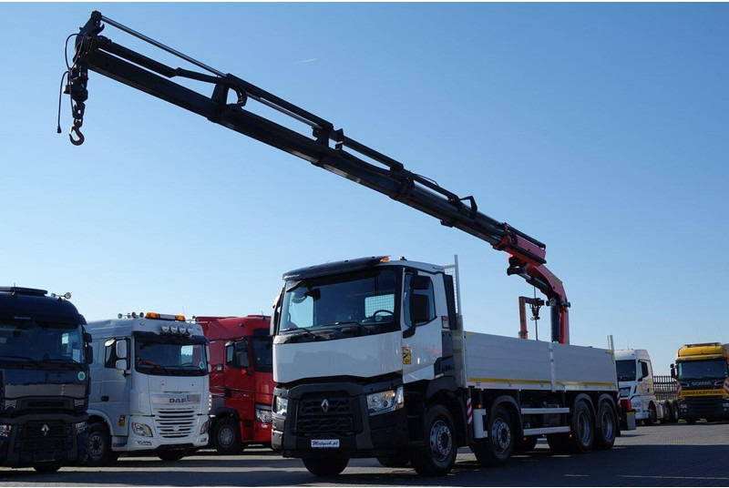 Renault C 430 / 8x4 / SKRZYNIOWY 7 M + HDS PALFINGER 33002 -wysów: 14,5 - Xe tải thùng lửng/ Phẳng, Xe cẩu tự hành: hình 2 Renault C 430 / 8x4 / SKRZYNIOWY 7 M + HDS PALFINGER 33002 -wysów: 14,5 - Xe tải thùng lửng/ Phẳng, Xe cẩu tự hành: hình 2