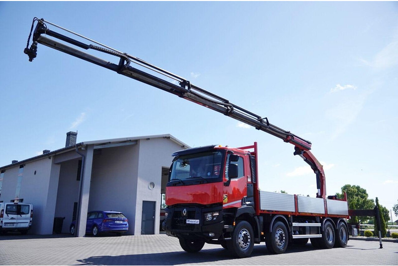 Renault C 430 / 8x4 / SKRZYNIOWY 7 M + HDS PALFINGER PK 2300-EH / WYSÓW - Xe tải thùng lửng/ Phẳng, Xe cẩu tự hành: hình 1 Renault C 430 / 8x4 / SKRZYNIOWY 7 M + HDS PALFINGER PK 2300-EH / WYSÓW - Xe tải thùng lửng/ Phẳng, Xe cẩu tự hành: hình 1
