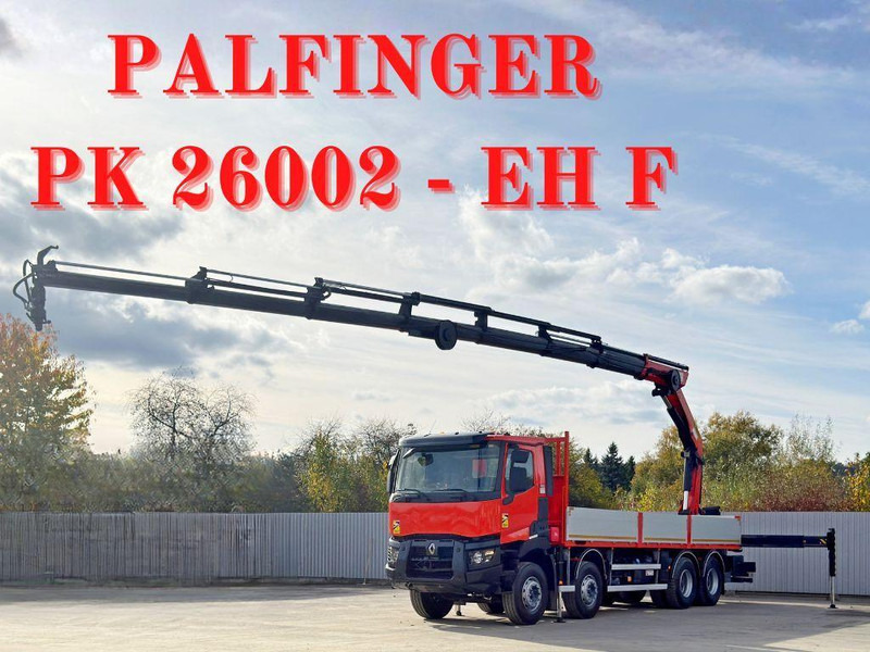 Renault C430 * PALFINGER PK 26002 - EH F + FUNK/ 8x4 - Xe tải thùng lửng/ Phẳng, Xe cẩu tự hành: hình 1 Renault C430 * PALFINGER PK 26002 - EH F + FUNK/ 8x4 - Xe tải thùng lửng/ Phẳng, Xe cẩu tự hành: hình 1