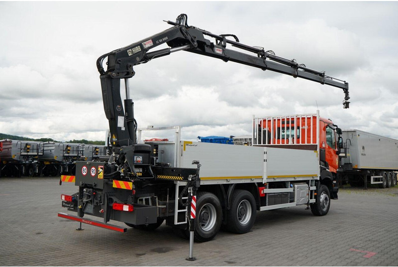 Renault K 380 / 6X4 / SKRZYNIOWY 6.2 M / + HDS HIAB 166 ES-4 / MAX UDŹWI - Xe tải thùng lửng/ Phẳng, Xe cẩu tự hành: hình 4 Renault K 380 / 6X4 / SKRZYNIOWY 6.2 M / + HDS HIAB 166 ES-4 / MAX UDŹWI - Xe tải thùng lửng/ Phẳng, Xe cẩu tự hành: hình 4