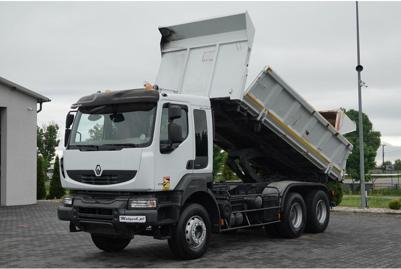 Renault KERAX 410 / 6x4 / WYWROTKA 3- STRONNA / 2X HYDROBURTA / HYDROK - Xe ben: hình 1 Renault KERAX 410 / 6x4 / WYWROTKA 3- STRONNA / 2X HYDROBURTA / HYDROK - Xe ben: hình 1