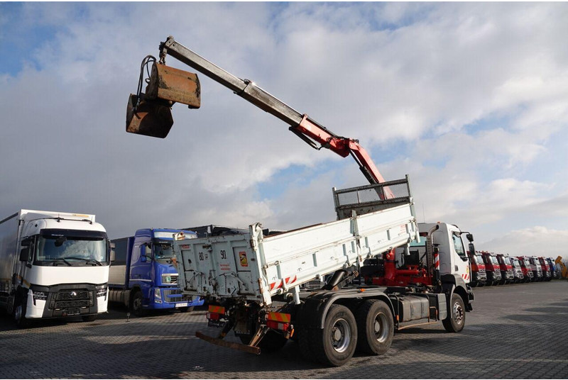 Renault KERAX 410 / 6x4 / WYWROTKA + HDS FASSI F150 / HYDROBURTA / BORDM - Xe ben, Xe cẩu tự hành: hình 5 Renault KERAX 410 / 6x4 / WYWROTKA + HDS FASSI F150 / HYDROBURTA / BORDM - Xe ben, Xe cẩu tự hành: hình 5