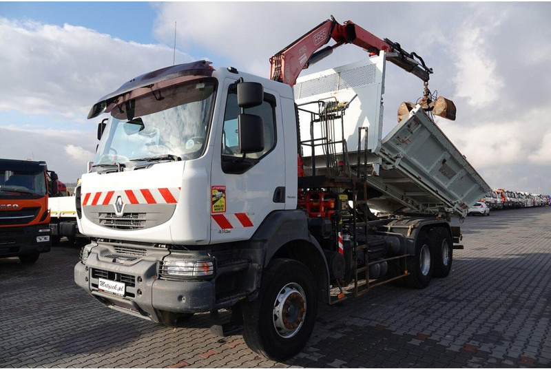 Renault KERAX 410 / 6x4 / WYWROTKA + HDS FASSI F150 / HYDROBURTA / BORDM - Xe ben, Xe cẩu tự hành: hình 2 Renault KERAX 410 / 6x4 / WYWROTKA + HDS FASSI F150 / HYDROBURTA / BORDM - Xe ben, Xe cẩu tự hành: hình 2