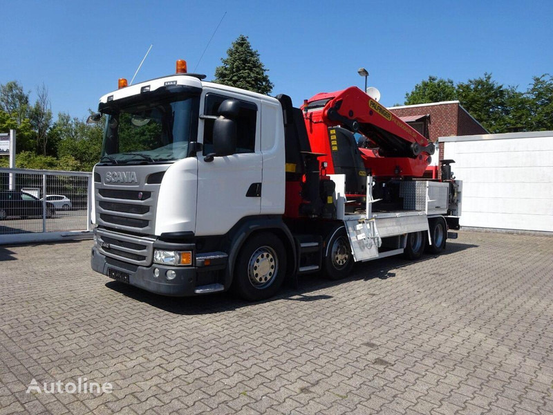 Scania G410 - Flatbed+crane - Xe tải thùng lửng/ Phẳng, Xe cẩu tự hành: hình 1 Scania G410 - Flatbed+crane - Xe tải thùng lửng/ Phẳng, Xe cẩu tự hành: hình 1