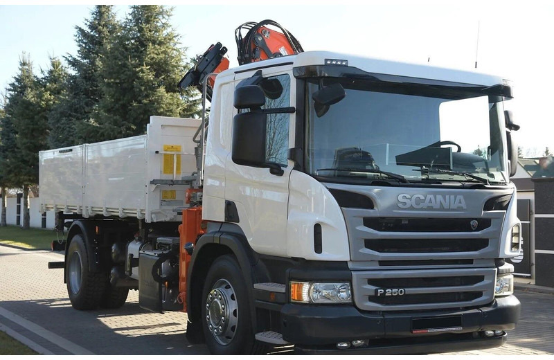 Scania P 250 - 3 way tipper + crane - Xe ben, Xe cẩu tự hành: hình 2 Scania P 250 - 3 way tipper + crane - Xe ben, Xe cẩu tự hành: hình 2