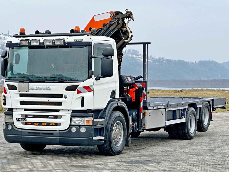 Scania P 420* PLATFORM 6,80m * PK 29002+FUNK * TOP - Xe tải thùng lửng/ Phẳng, Xe cẩu tự hành: hình 3 Scania P 420* PLATFORM 6,80m * PK 29002+FUNK * TOP - Xe tải thùng lửng/ Phẳng, Xe cẩu tự hành: hình 3