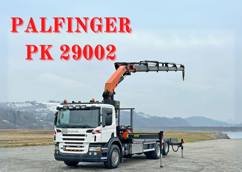 Scania P 420* PLATFORM 6,80m * PK 29002+FUNK * TOP - Xe tải thùng lửng/ Phẳng, Xe cẩu tự hành: hình 1 Scania P 420* PLATFORM 6,80m * PK 29002+FUNK * TOP - Xe tải thùng lửng/ Phẳng, Xe cẩu tự hành: hình 1