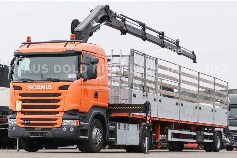 Scania R 410 - Flatbed+crane - Xe tải thùng lửng/ Phẳng, Xe cẩu tự hành: hình 1 Scania R 410 - Flatbed+crane - Xe tải thùng lửng/ Phẳng, Xe cẩu tự hành: hình 1
